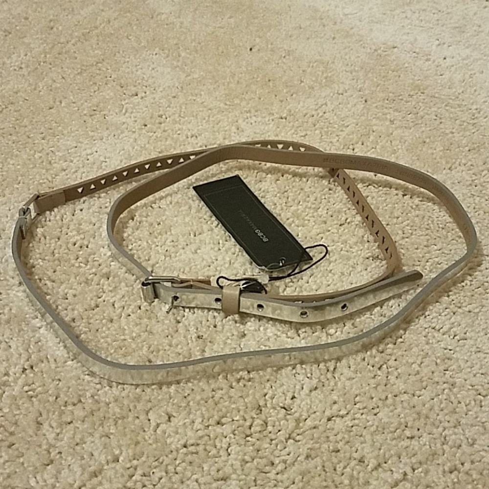 NWT BCBGMAXAZRIA Double-Wrap Two-Tone Belt